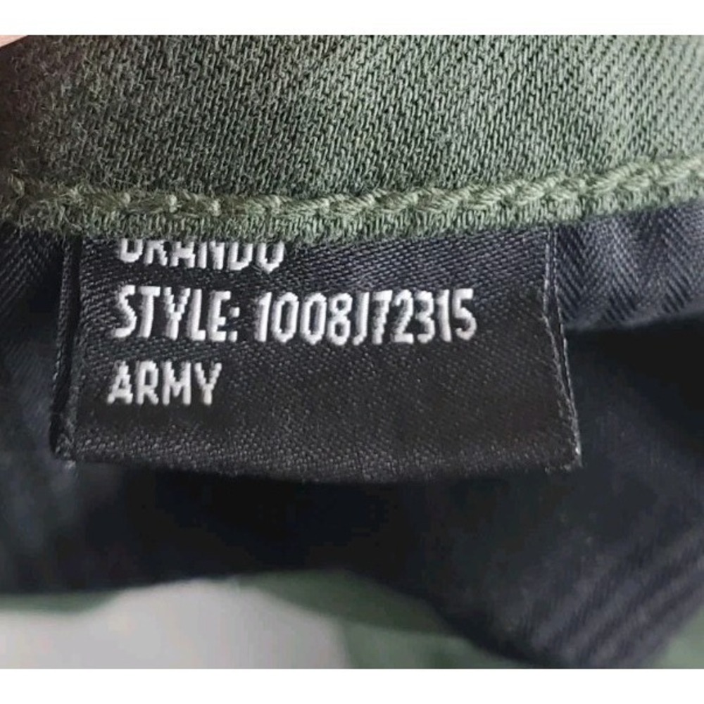 Monfrere Pants Mens 31 Green Army Stretch Performance Zip Pockets Japanese Denim - Picture 7 of 16